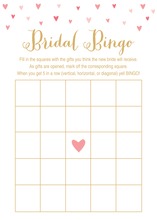 Gold Glitter Graphic Dots Bridal Bingo