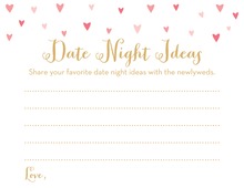 Pink Hearts Date Night Idea Cards