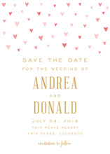 Pink Hearts Save The Date