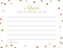 Whimsical Script Chalkboard Advice Cards Bride to Be