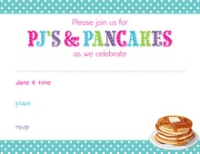 PJs Pancakes Fill in Invitations
