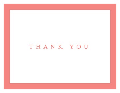 Traditional Orange Border Thank You Cards