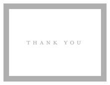 Oval Monogram Purple-Grey Thank You Cards