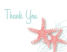Beautiful Blue Coral Thank You Cards