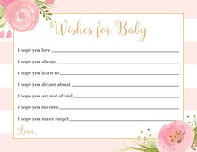 Boho Coral Pink Tribal Patterns Baby Wish Cards