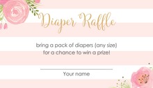 Pink Gold Dots Raffle Cards