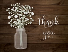 Lace Trimmed Wood Thank You Cards