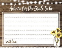 Coral Border Bridal Advice Cards