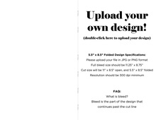 Customize 5.5 x 4.25 Landscape Folded Note Cards Template
