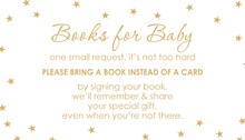 Gold Glitter Graphic Stars Bring A Book Card