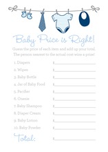 Baby Boy Clothes Line Baby Shower Price Game