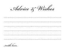 Black Script Well Wish and Advice Cards