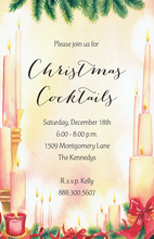 Decorated Christmas Candles Invitation