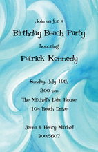 Pool Party Beach Ball Fill-In Invitations