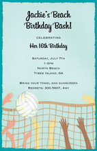Smash Stretched Volleyball Net Invitations