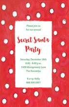 Let It Snow Red White Polka Dots Invitation