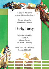 Horse Racing Home Stretch Party Invitations