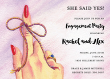 Knot Her Finger Save The Date Invitations