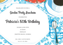 Turquoise Party Tabletop Invitations