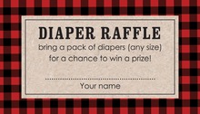 Kraft Mountain Adventure Diaper Raffle Cards