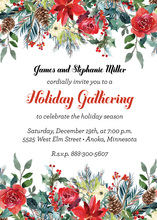 Rustic Wreath Holiday Invitations