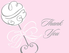Lovely Teddy Bear Pink Thank You Cards