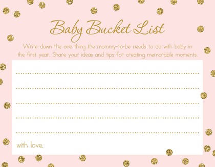 Gold Glitter Graphic Dots Pink Advice Cards