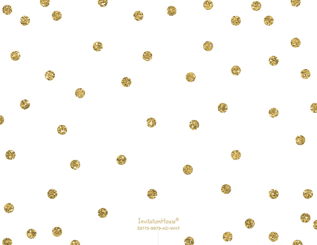 Faux Gold Glitter Dots Advice Cards