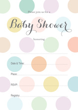 Pink vs Blue Polka Dots Baby Shower Invitations