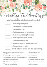 Watercolor Peach Cream Floral Wedding Tradition Quiz