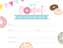 Pink Aqua Ice Skating Party Fill in Invitations