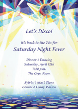 Classic Silver Disco Ball Invitations