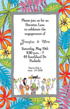 Hawaiian People Tropical Border Invitations