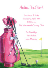 Featuring Pink Ladies Golf Sport Invitations