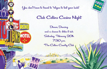 Casino Night Chips Game Cards Invitation