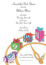 Gifts Clock Shower Invitations