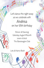 Rock Star Polka Dots Birthday Party Invitations