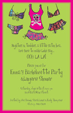 Lingerie Silhouette Lady Invitations