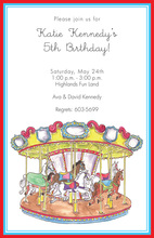 Kids Carousel Invitations
