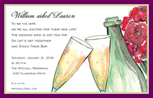 Traditional Champagne Peonies Invitation