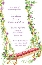 Decorated Floral Swing Invitation