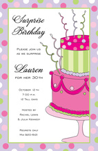 Fun Crazy Cake Birthday Invitations