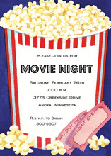 Classic Monogram Popcorn Invitations