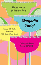 Fruity Margaritas Multi Colored Party Invitation