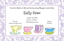 Four Teacups Invitation