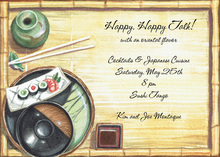 Traditional Japanese Sushi Plate Invitation