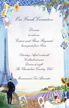 Eiffel Tower France Travel Themed Invitations