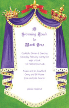 Royal Throne Curtain Frame Invitations