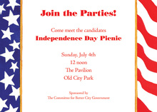 Patriotic Bucket Die-cut Invitations