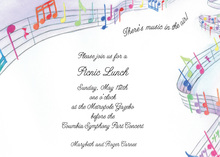 Colorful Musical Notes Invitation